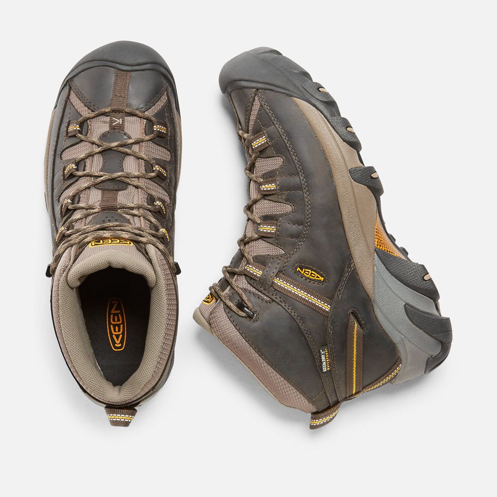 Keen Outdoor Bot Erkek Siyah Kahverengi - Targhee Ii Waterproof Mid - Türkiye ZHXD62590